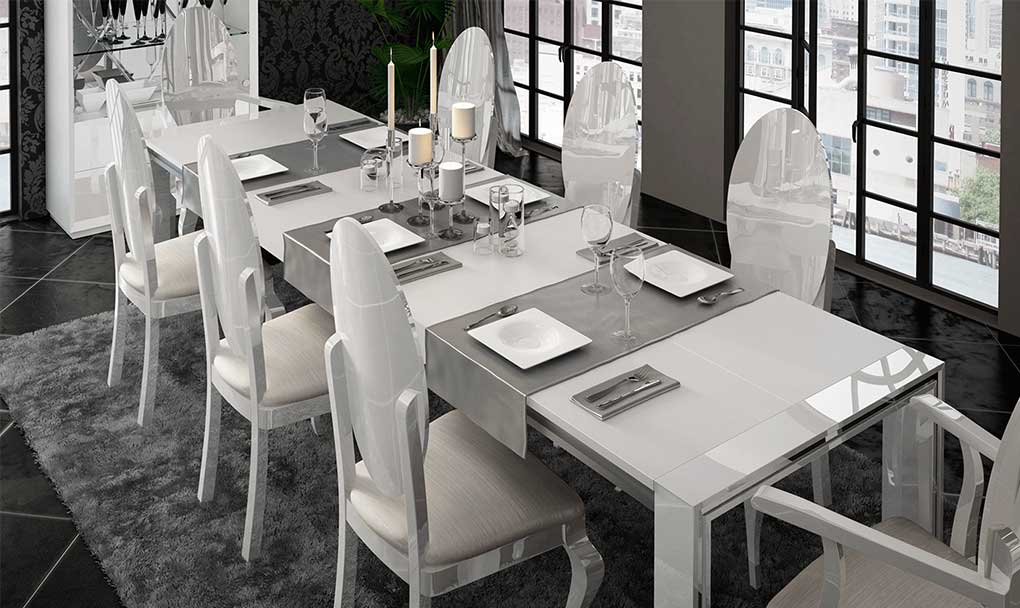 carmen dining room set white front 1