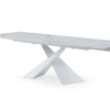 Extendable White Dining Set - 9113 Dining Table White w/ext