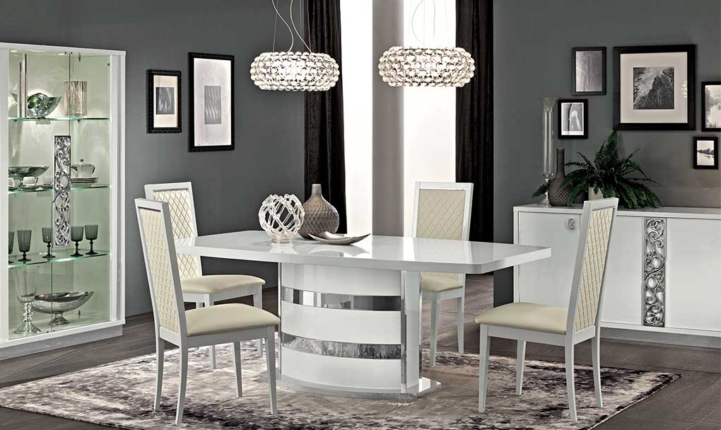roma dining set white front 1