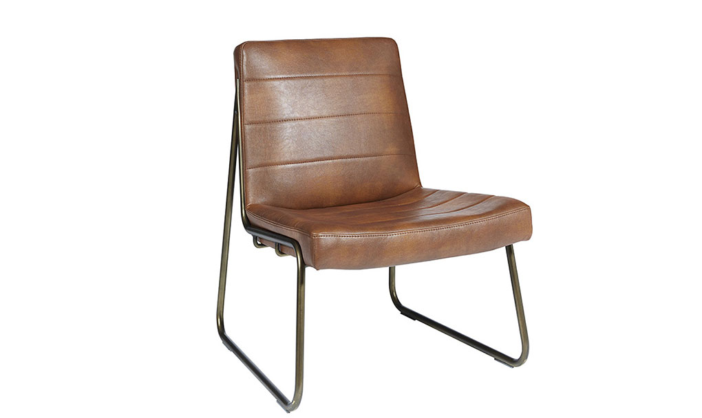 anton lounge chair bravo cognac front 1