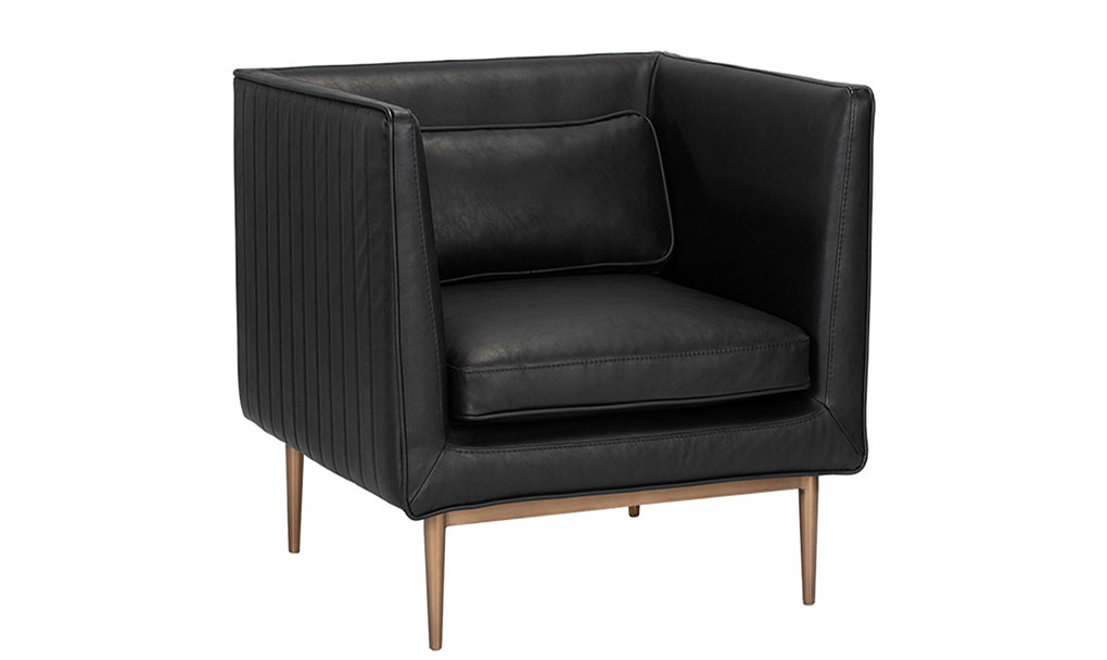batavia armchair vintage black front 1