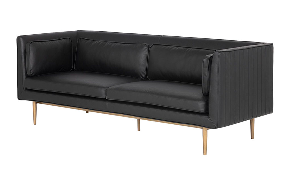 batavia sofa vintage black front 1