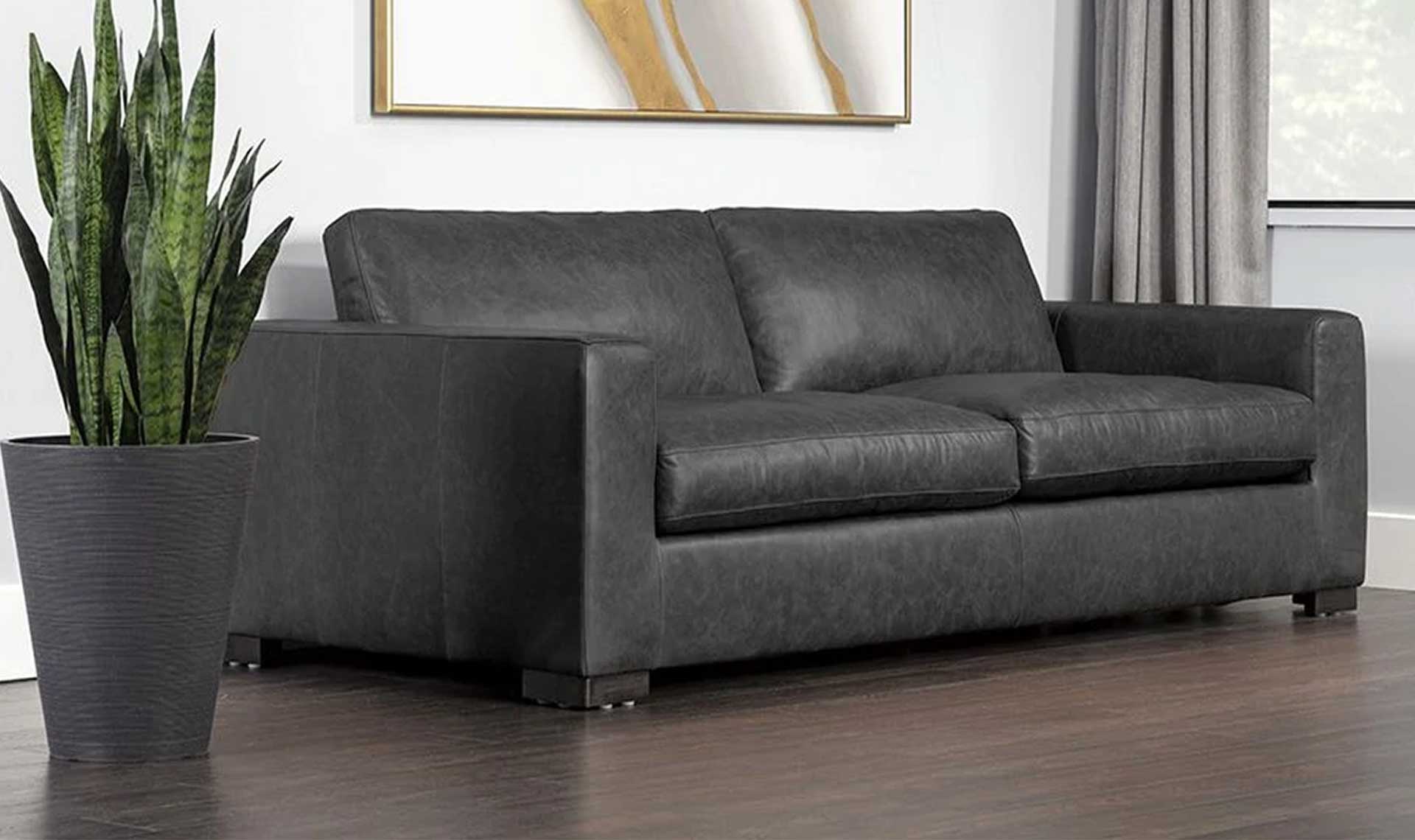 baylor sofa marseille black leather full 1