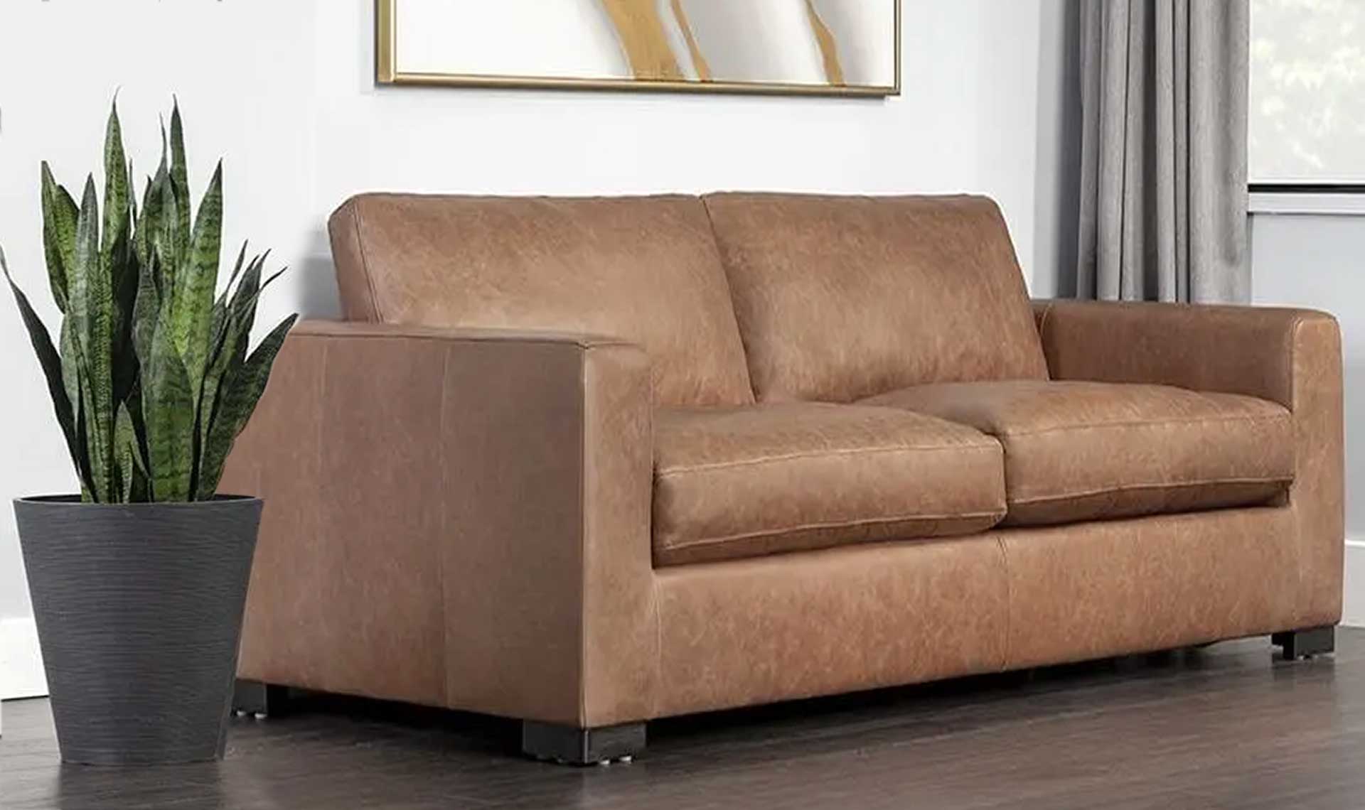 baylor sofa marseille camel leather full 1