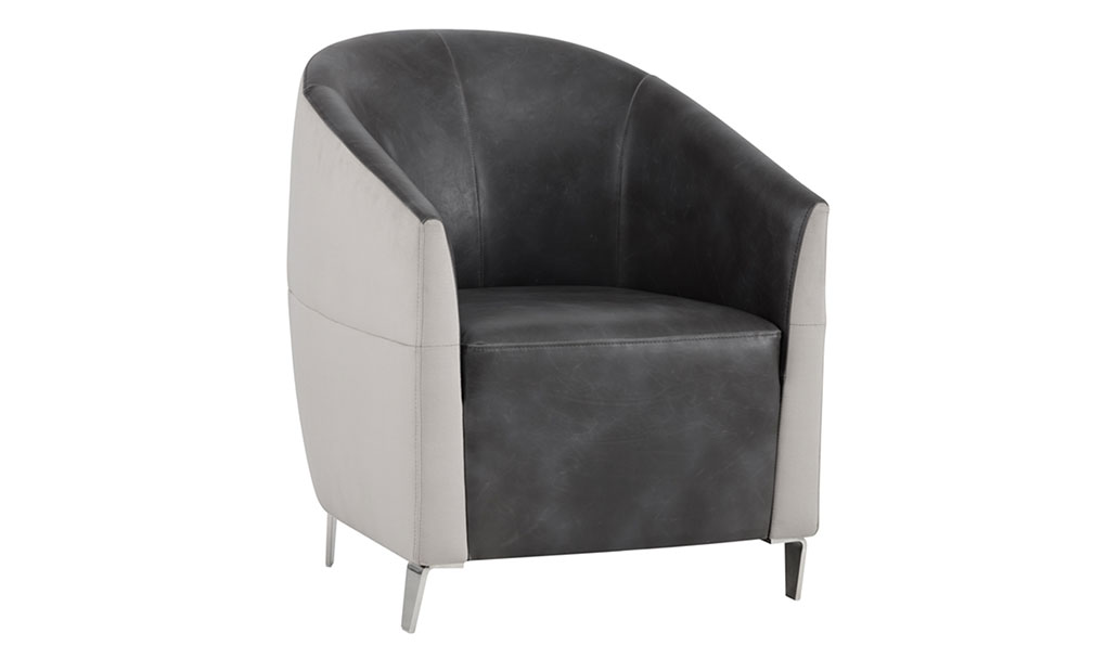 bronte lounge chair piccolo dove overcast grey front 1