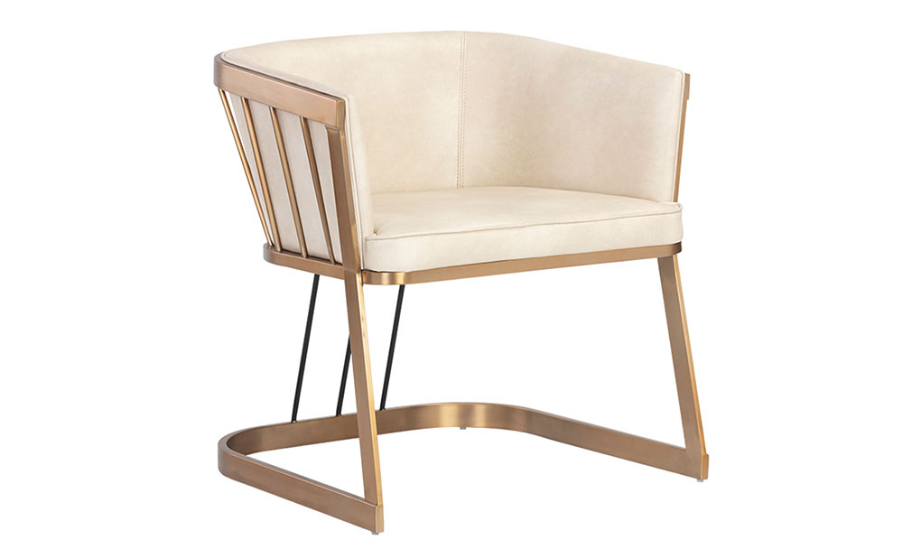 caily lounge chair bravo cream front 1