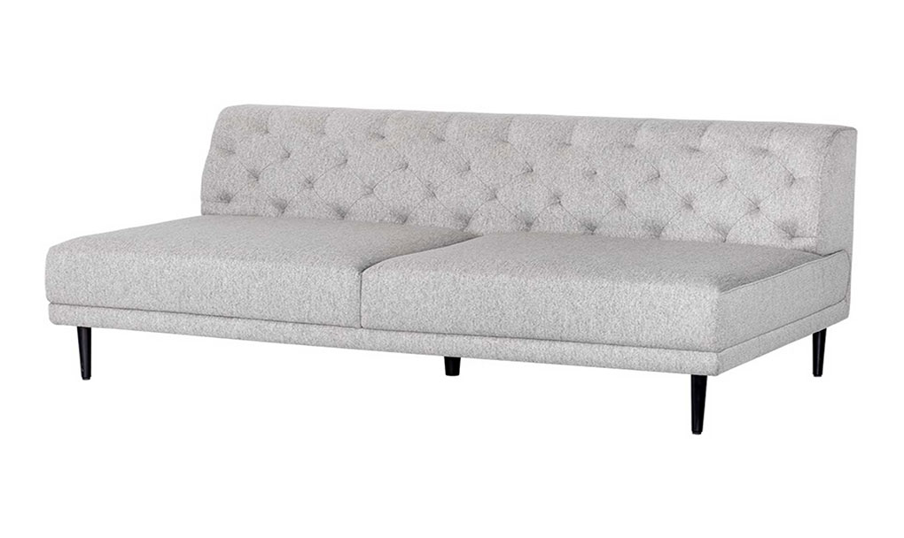 delmar armless sofa trounce aluminum front 1