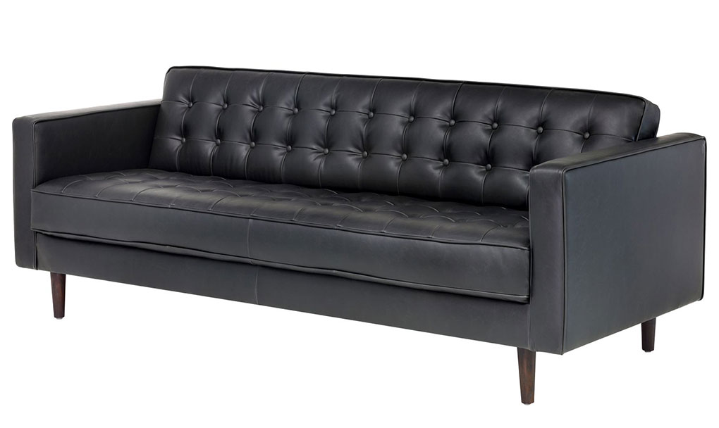 donnie sofa coal black front 1