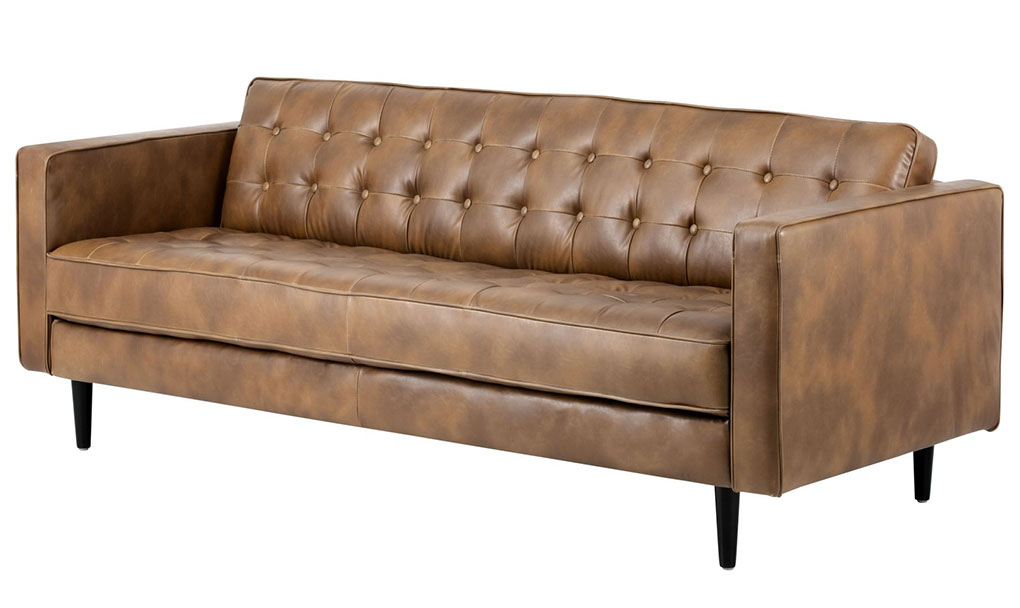 donnie sofa tobacco tan front 1