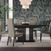 italian dark velvet birch high glossy heritage dining set front 1