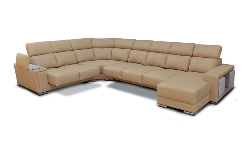 top grain leather sliding seats sectional 3
