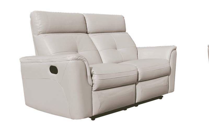 8501 white leather loveseat