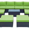 9pc patio furniture green