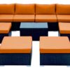 9pc patio furniture orange