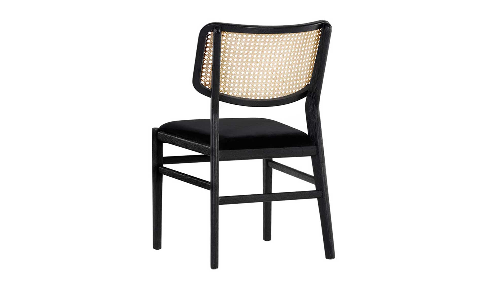 annex dining chair velvet black full 3