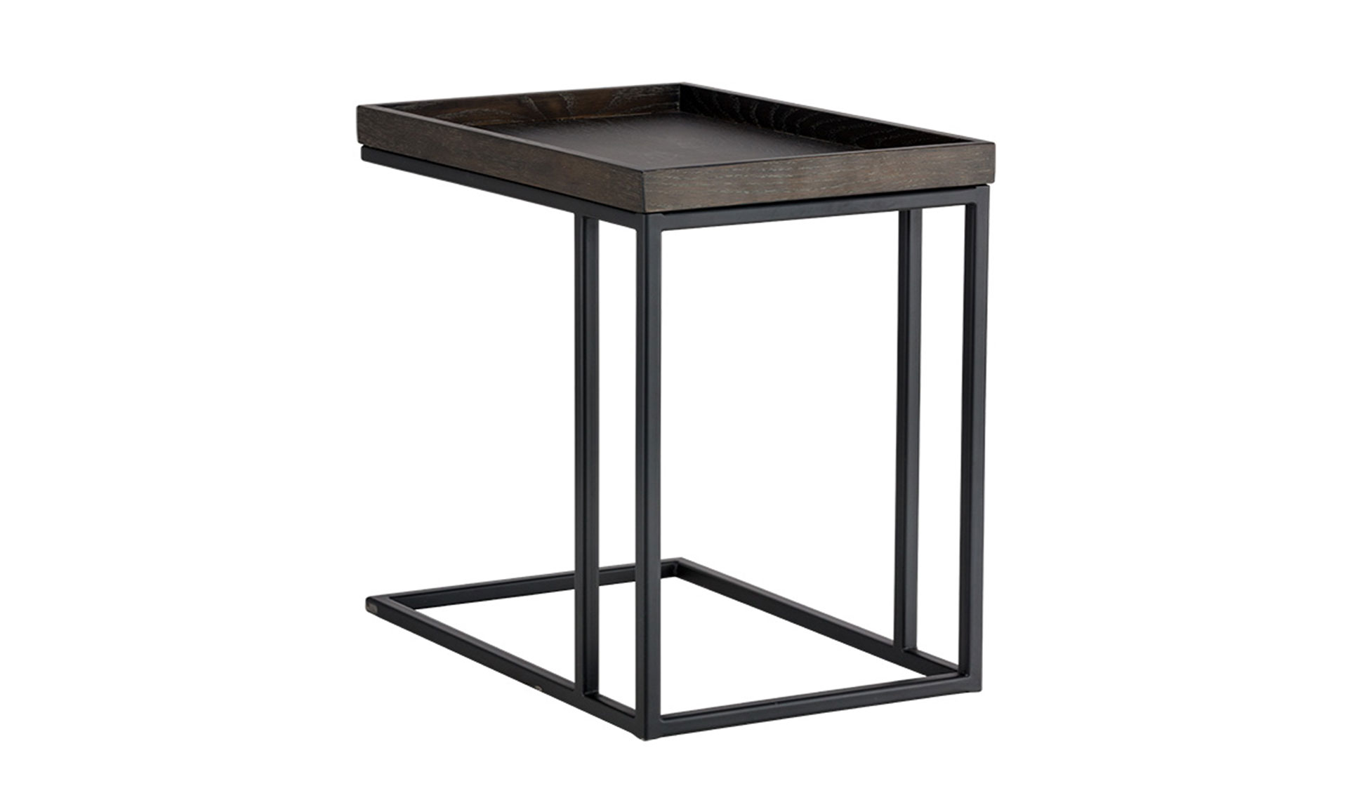 arden c shaped end table black charcoal grey full 2