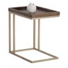 arden c shaped end table gold raw umber