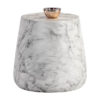 aries side table marble look white front 1