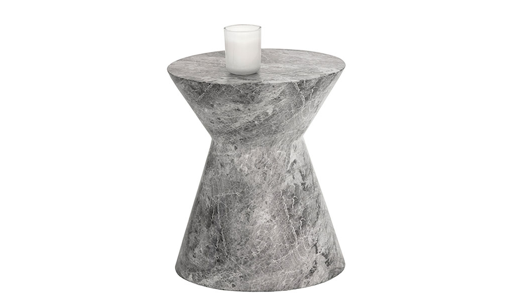 astley end table marble look grey front 1