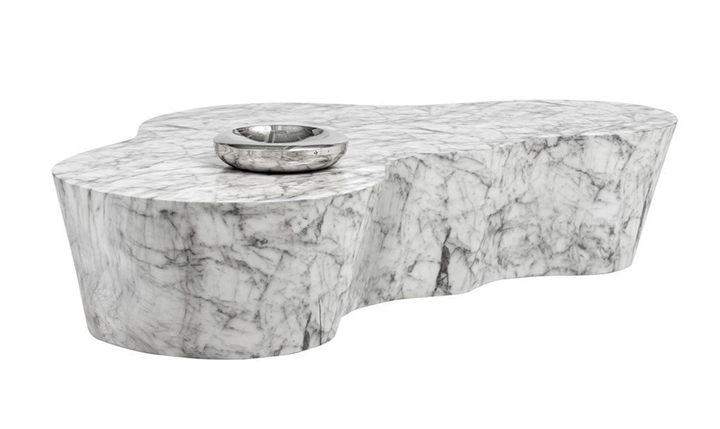 ava coffee table marble look front 1