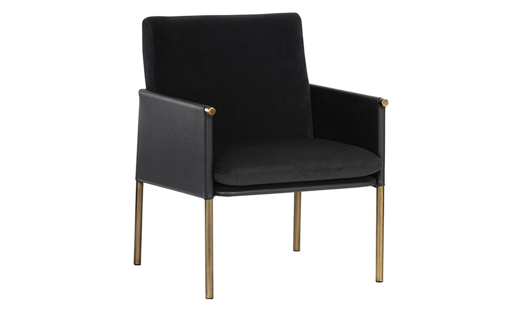 bellevue lounge chair abbington black bravo black front 1