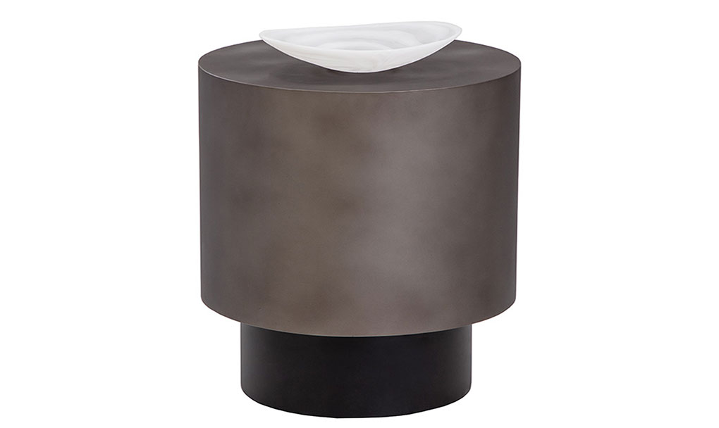 bernaby end table gunmetal front 1