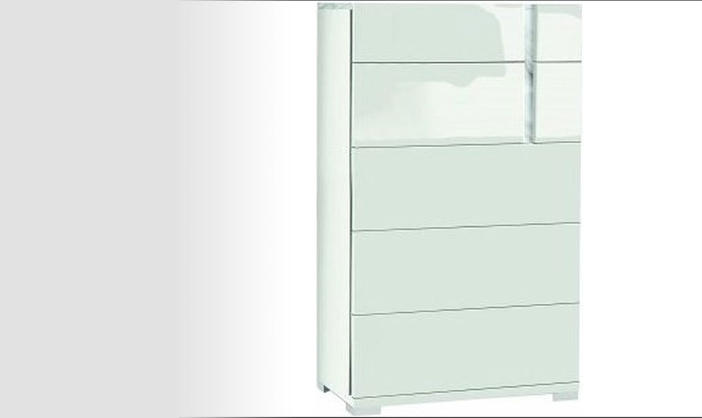 bianca italian chest of drawers white gloss front 1