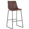 cal barstool antique brown front