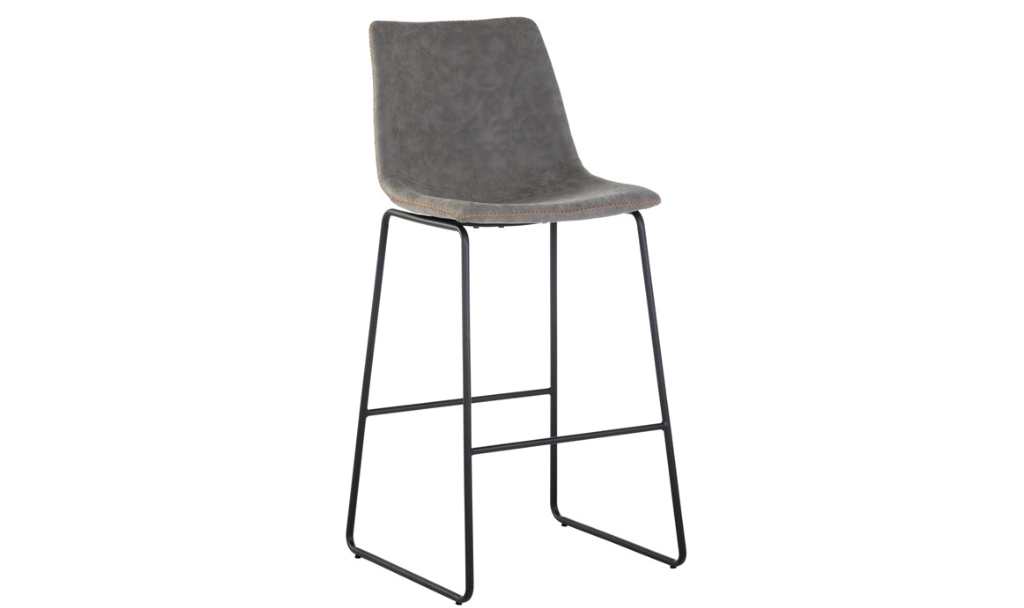cal barstool antique grey front