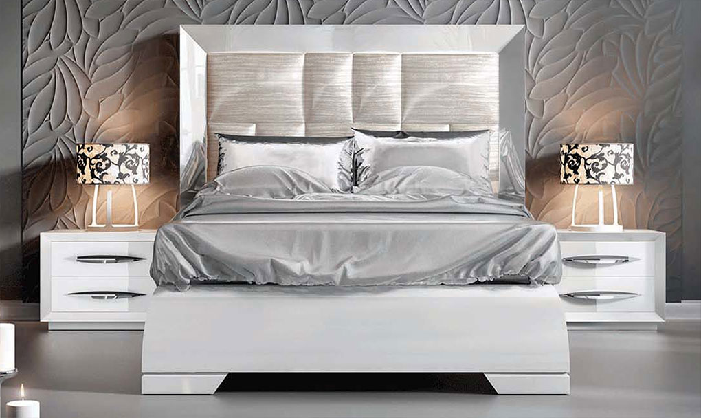 carmen bed white high gloss front 1