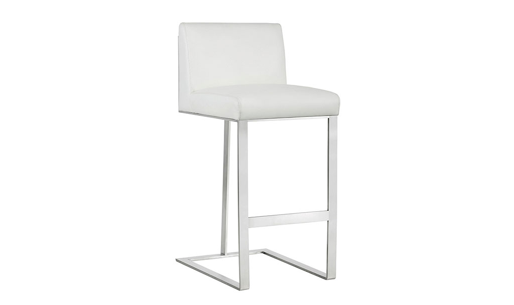 dean barstool stainless steel cantina white