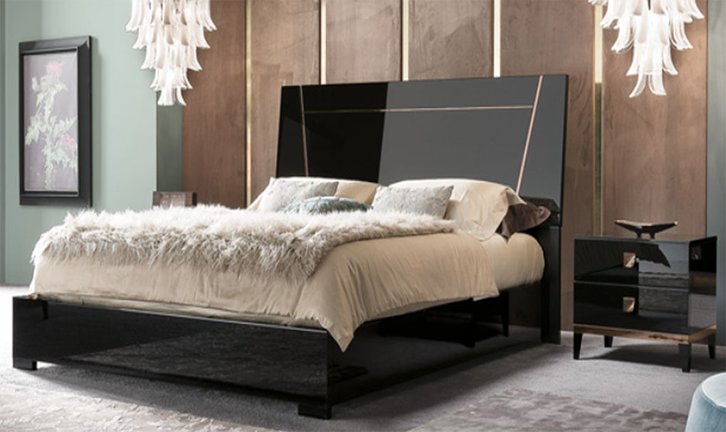 mont noir italian bed black high gloss front 1