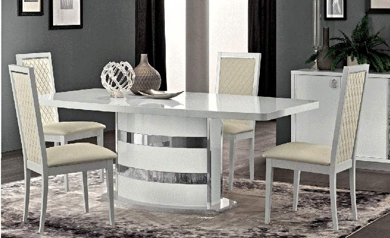 roma white dining table