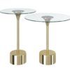 tulip 2pc nesting accent table set in gold