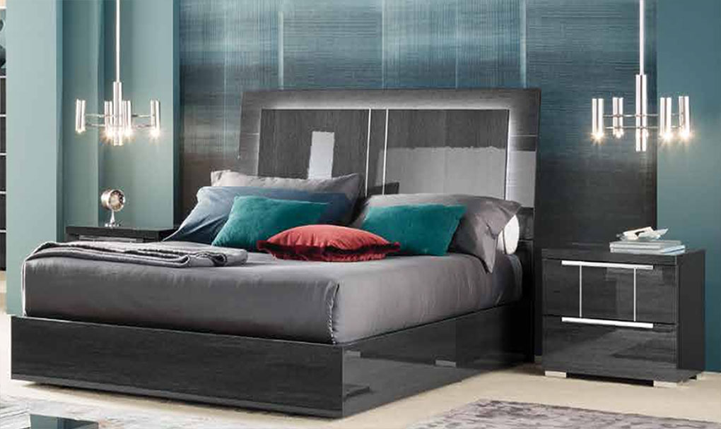 versilia italian bed grey koto high gloss front 1