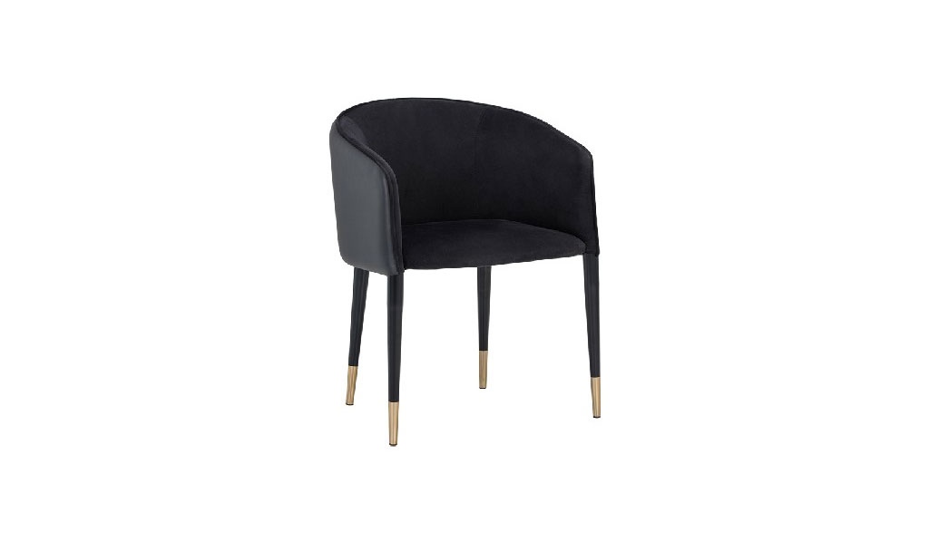 asher dining armchair abbington black napa black