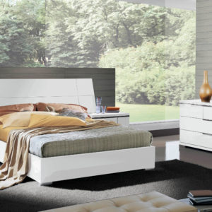 asti italian bedroom set–white front
