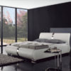 athena genuine leather bed front