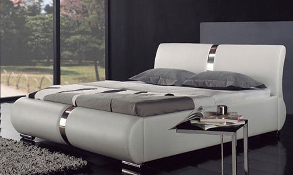 athena genuine leather bed front 1
