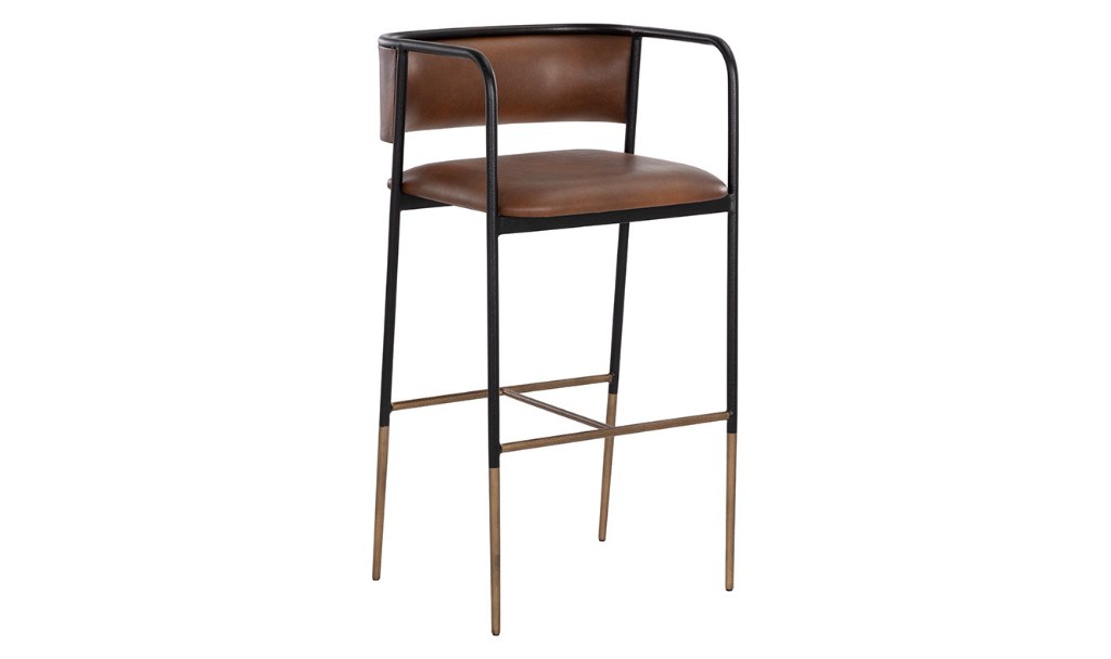 brenan barstool–bravo cognac front