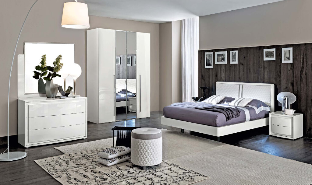 dama bianca bedroom set front