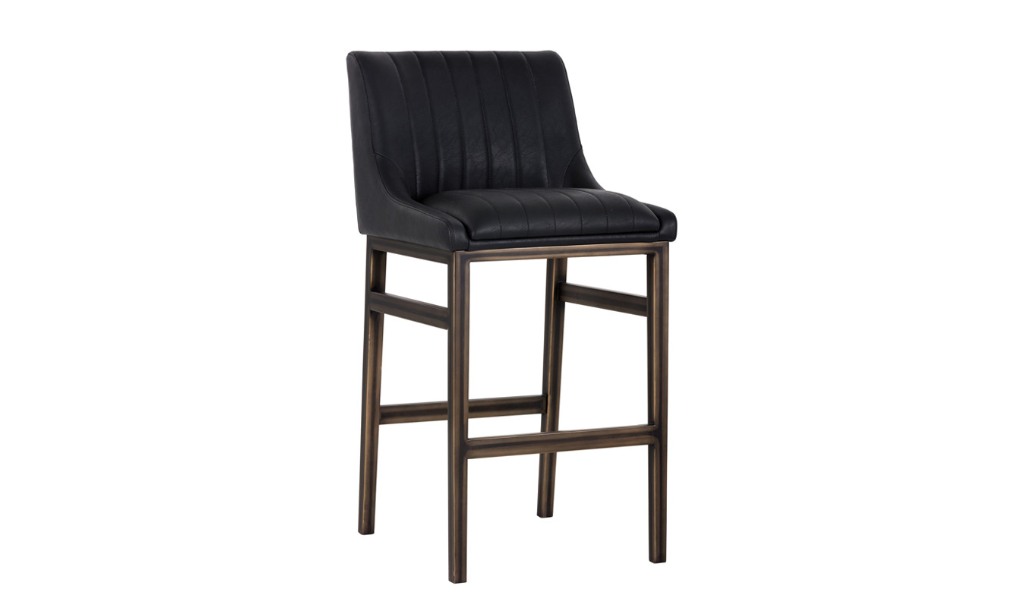 halden barstool vintage black front