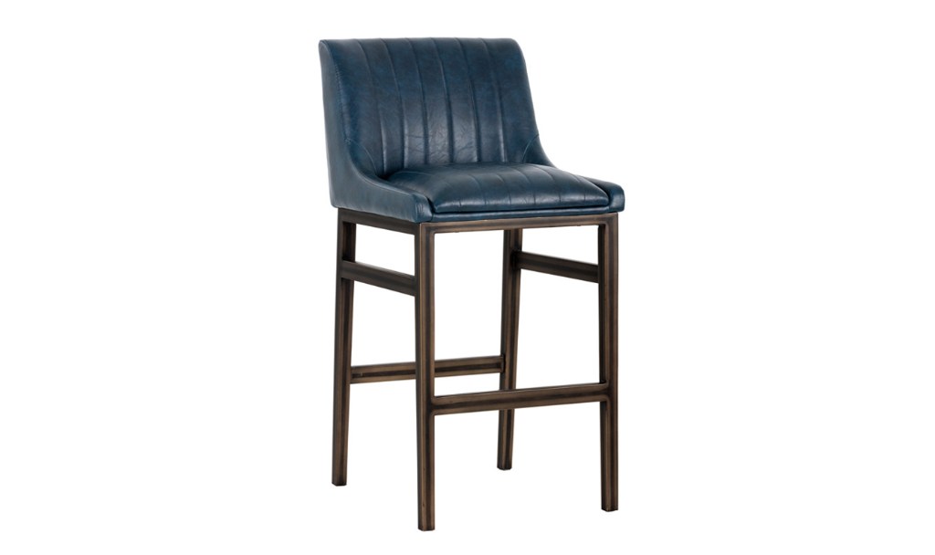 halden barstool vintage blue front