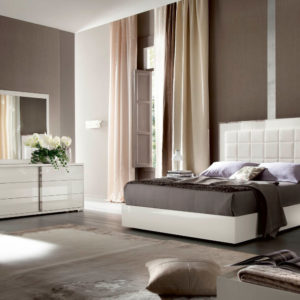 imperia italian bedroom set–white gloss front