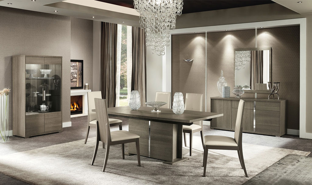 italian matte grey oak eco veneer – tivoli dining set