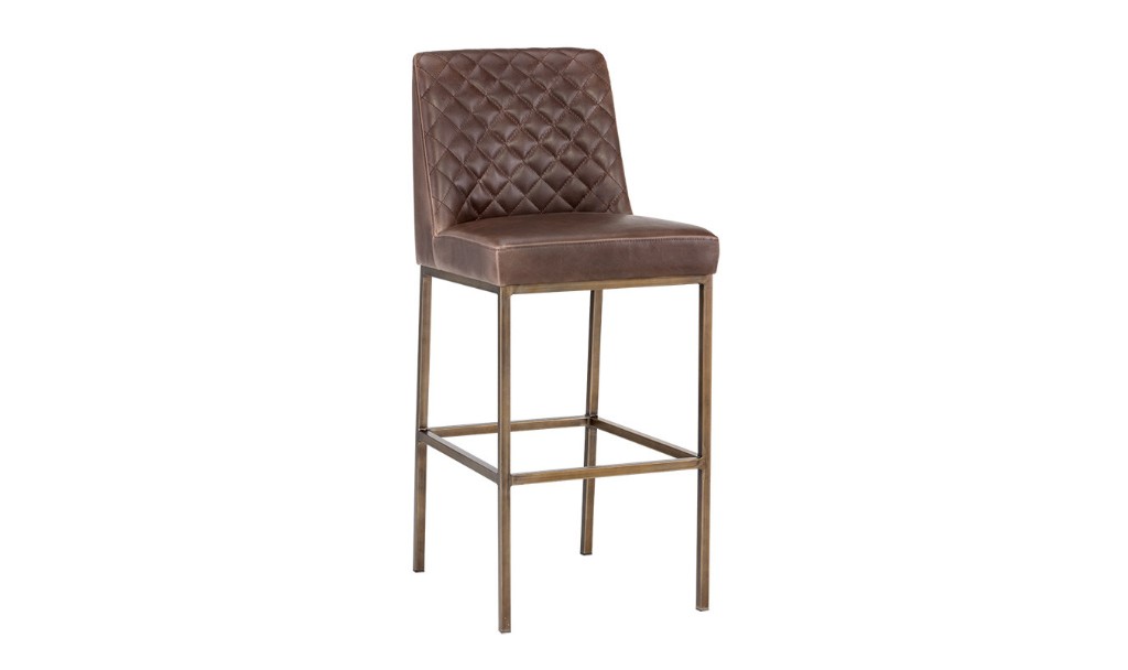 leighland barstool havana dark brown front