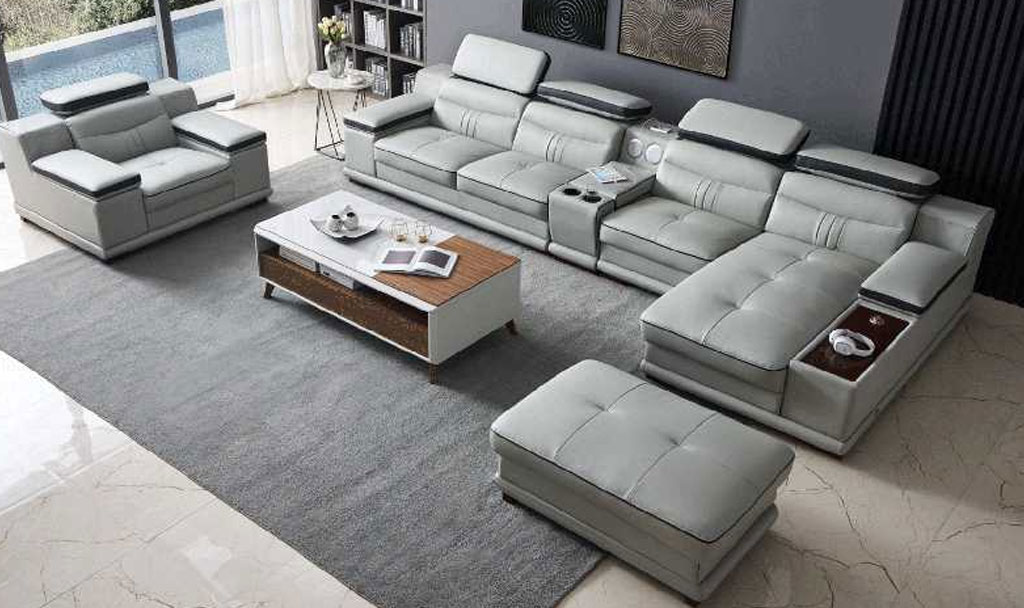 sectional sofa top grain leather 908