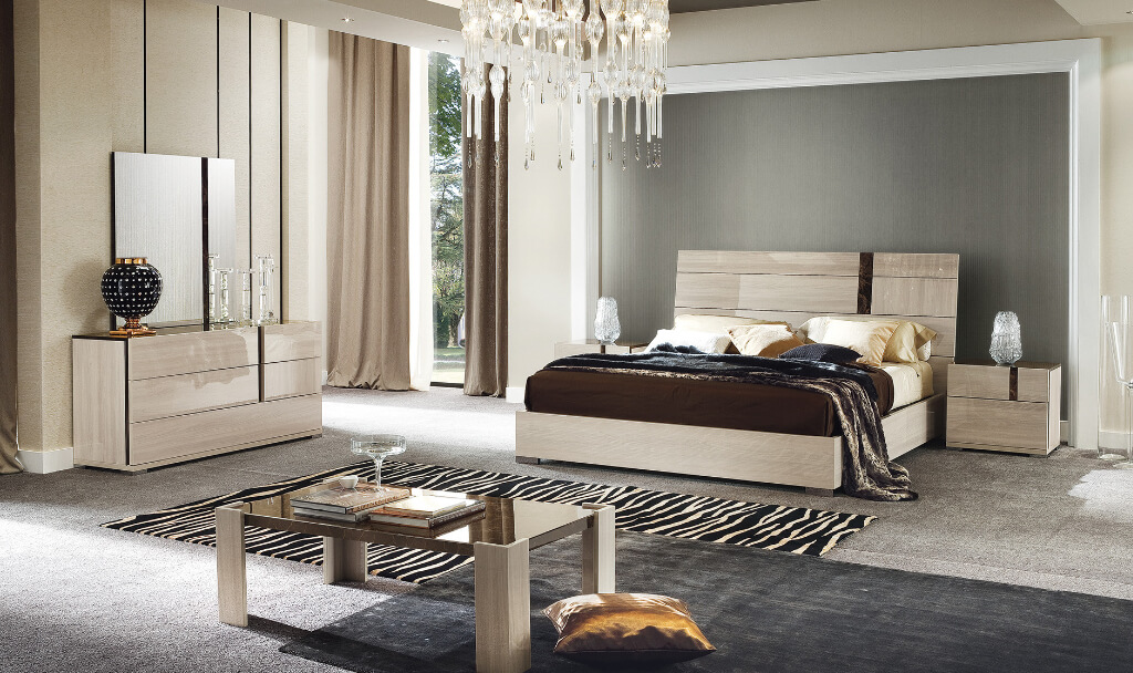 teodora italian bedroom set–light elm eco veneer front