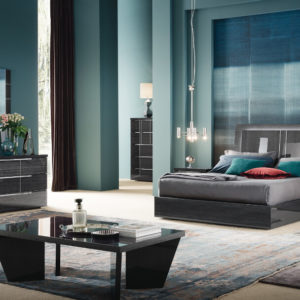 versilia italian bedroom set–grey koto high gloss front