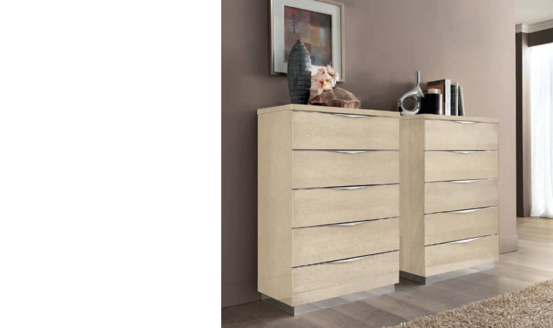 platinum legno bedroom ivory betulla sabbia chest of drawers